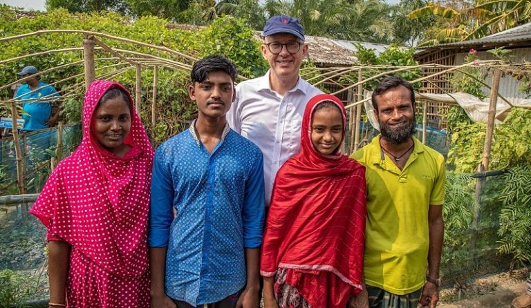 H.E. Mr Charles Stuart Whiteley, Ambassador and Head of the European Union Delegation to Bangladesh, along with a 